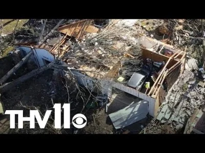 starnak - Drone footage shows extensive Little Rock tornado damage - jak po wojnie at...