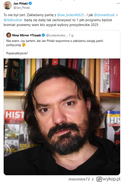 masonios72 - Elegancko, teraz czekam żeby w imię dobrych relacji dr Piotr Napierała z...