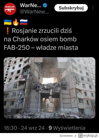 Grooveer - Jak napisałem, że Charków zamieni się w drugie Aleppo to użytkownik @Grzes...