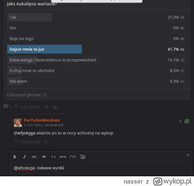 nasser - @wfyokyga: ciekawe wyniki