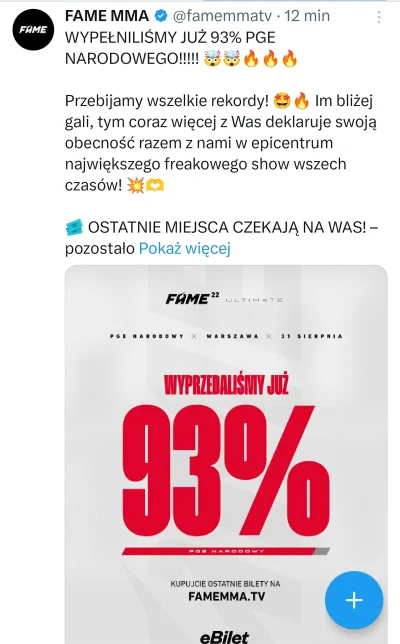 veveveve - #famemma

Zapomnieli napisać że 93% z 47k a nie z pełnego stadionu 60k. Za...