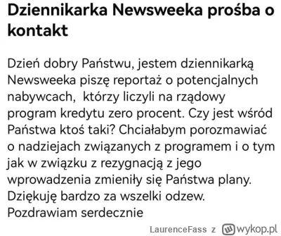 LaurenceFass - - Źle przeczytałem i wysłałem materiały o potencjalnych nabywcach, któ...
