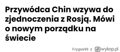 Frygus96 - #ukraina #wojna #rosja #chiny #polska
Karty na stole 3 swiatowa coraz bliż...