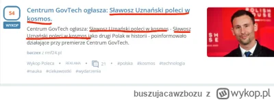 buszujacawzbozu - Czy w opisie znaleziska chodzi o to że Sławosz Uznański poleci w ko...