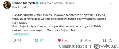 CipakKrulRzycia - #giertych #holownia #bekazpisu #polityka #sejm Jest pytanie, jest o...