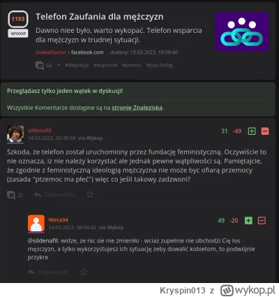 Kryspin013 - >@Kryspin013: nikt nie mówi, że jej nie ma ale dlaczego p-----c wobec ko...