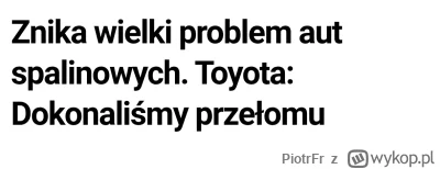 PiotrFr - > Toyota świętuje sukces w pracach nad silnikiem spalinowym zasilanym ciekł...