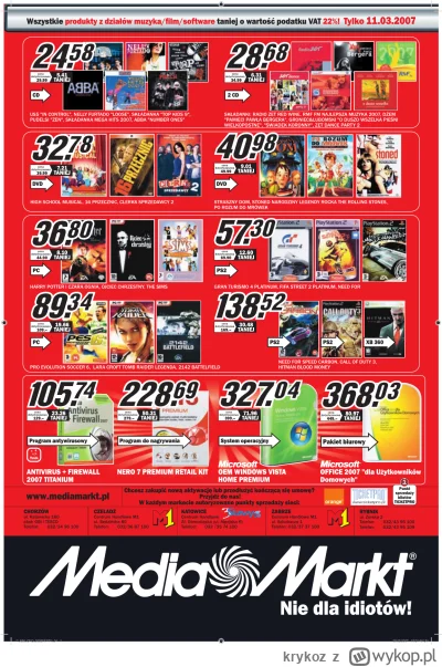 krykoz - #gimbynieznajo #mediamarkt #ps2

Kiedyś to było.

(W 2007 minimalna wynosiła...