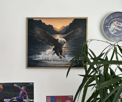 Bastet_A - Obraz już w ramce i docelowym miejscu, czyli pokoju 7-letniego siostrzeńca...