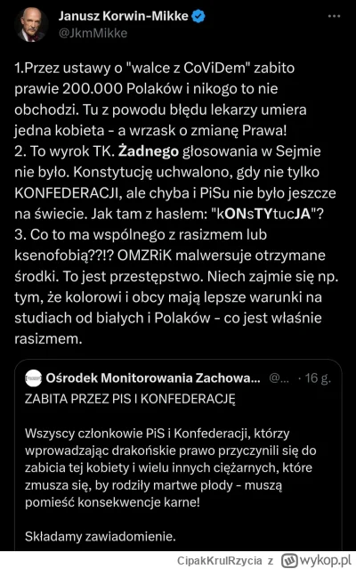 CipakKrulRzycia - #korwin #aborcja #polityka #polska #medycyna Korwin to jednak #$%£q...