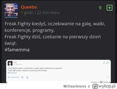 MrDaarkness - #famemma Freak Fighty kiedyś, oczekiwanie na galę, walki, konferencje, ...