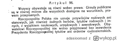 adasioomad - Konstytucja marcowa 1921 r.