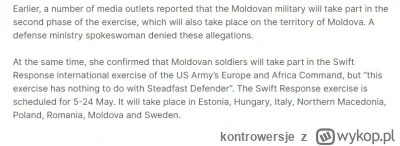 kontrowersje - W okresie 5-24 maja odbędą się manewry NATO w #moldawia
#nadniestrze ...
