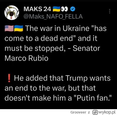 Grooveer - Tak jest. Dosyć już tej wojny bez sensu.
#usa #polityka #ukraina #wojna #r...