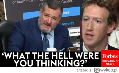 a.....x - Ted Cruz (rep.) wścieka się na Marka Zuckerberga podczas przesłuchania sądo...