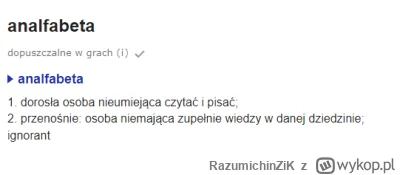 RazumichinZiK - @aarahon: Użyłem tego w znaczeniu przenośnym. Uważam, iż kolega jest ...