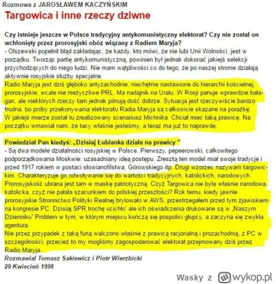 Wasky - @pikpoland: A teraz Jak to mówił twój Kaczyński o Targowicy. 
Równie zadziwia...