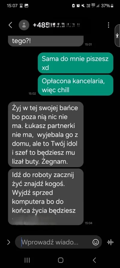 MilaKa88 - te mariolka @mariola-anna a czego ty pomawiasz rozbieżna istoto? Łukasz mi...