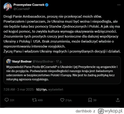 darthbob - Poseł czarnek zarzuca ambasadorowi Ukrainy w Polsce reprezentowanie intere...