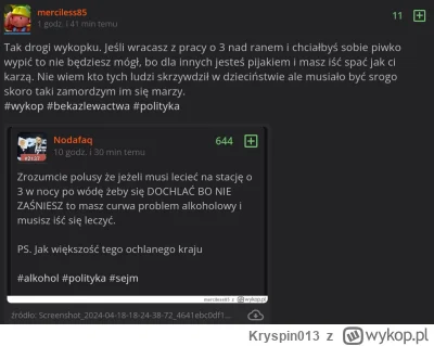 Kryspin013 - >Tak drogi wykopku. Jeśli wracasz z pracy o 3 nad ranem i chciałbyś sobi...