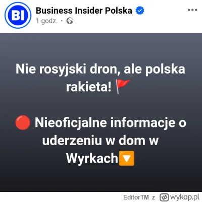 EditorTM - @ProstyKrzywy: Mam lepsze. Przecież wiadomo że to był ruski dron.