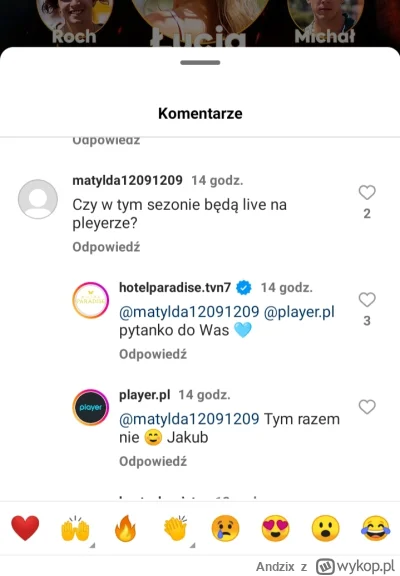 Andzix - #hotelparadise Player twierdzi, że nie będzie live w tej edycji. Postanowili...