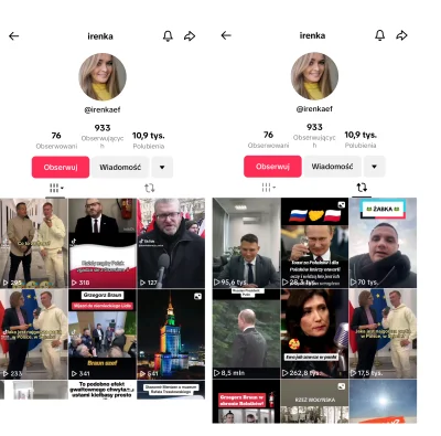 backtomy_place - Jeden z rodzajów ruskiego konta propagandowego na TikToku.

Modus Op...