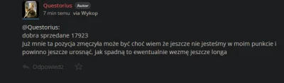 Questorius - elegancko 31 pkt do przodu (teraz akurat 2 pozycje) dzisiaj jestem już p...