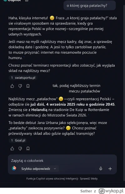 Sather - @FerdekM: A mi bot wypluł takie coś xD