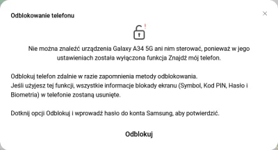EkspertzNASA - Próbuję odblokować telefon Samsung.
Różowa nie pamięta PINu i zablokow...