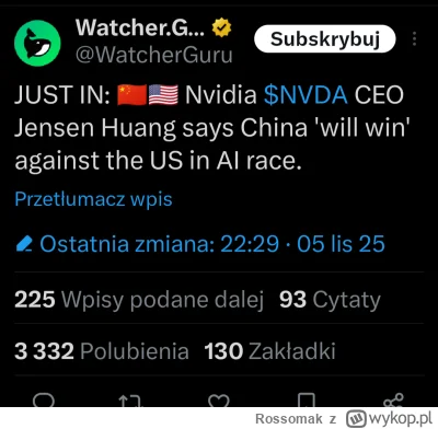 Rossomak - #gielda 
Na dobranoc.