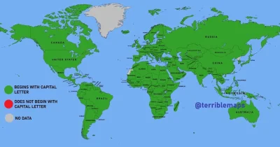 Pieczor - Mapa Państw, których nazwy zaczynają się od dużej litery: #mapporn