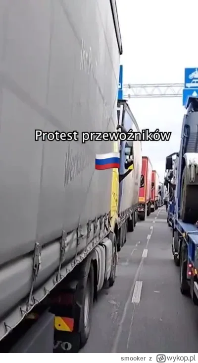 smooker - #polska #ukraina #rosja #transport 
Polscy kierowcy ciężarówek stojący na g...