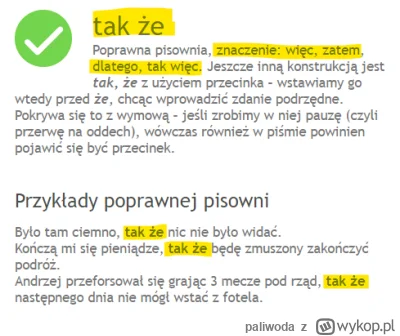 paliwoda - > Także to tyle w kwestii "dbania o polaków".
@WezelGordyjski: „Tak że”, „...