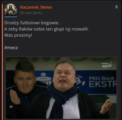 Naczelnik_Weles - Dziękuję! 

#mecz