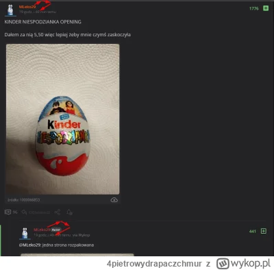 4pietrowydrapaczchmur - @MLeko29: Tu mnie złapałeś. Nie ukrywam.
I jeszcze taka cieka...