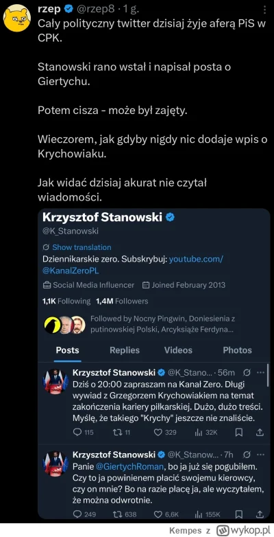 Kempes - #polityka #kanalzero #bekazpisu #bekazlewactwa #heheszki 

XDDDDDDDDDDDDDDDD...