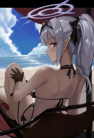 mesugaki - #anime #randomanimeshit #bluearchive #iori #swimsuit #plecyboners