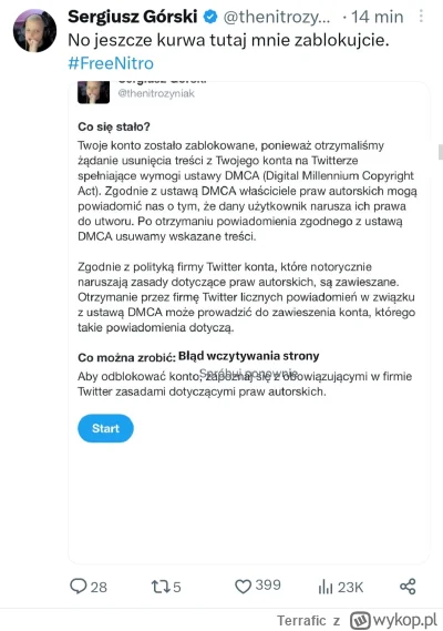Terrafic - Mlekozyniak ma blokadę na Twitterze #nitro #thenitrozyniak #isamu #famemma