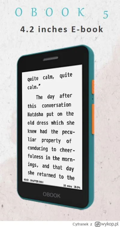 Cyfranek - Obook 5 to nowa propozycja chińskiego producenta ultramobilnego czytnika z...