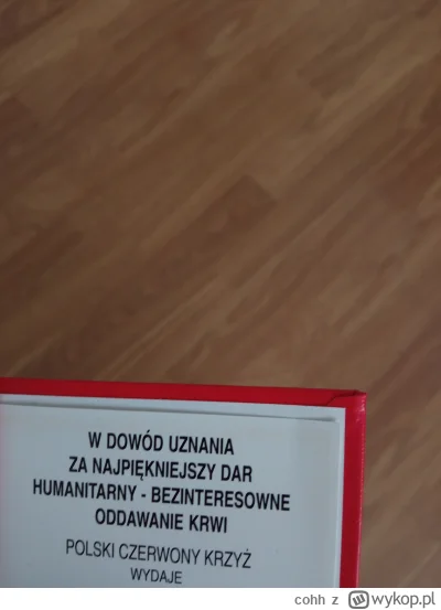 cohh - @Panicz888 Pierwszy stopień legitymacji jest gdy się odda 6 litrów krwi, czyli...