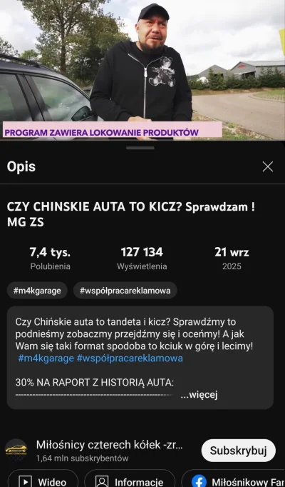 JanDzbanPL - Kolejny reklamuje chiński szajs i nawet się z tym nie kryje. Oczywiście ...