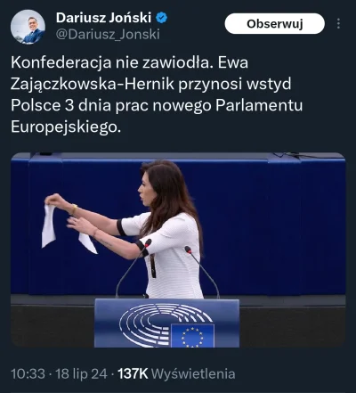 zonobijca - A kto to się zesrał pierwszy o wystąpienie Hernik-Zajączkowskiej? Otóż ni...