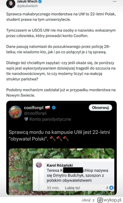 JAn2 - Wiech jak zwykle celnie

#neuropa #4konserwy #polityka #fakenews