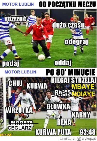 CinoFCJ - #mecz #pierwszaligastylzycia #ekstraklasa #motorlublin #heheszki #lublin
Op...