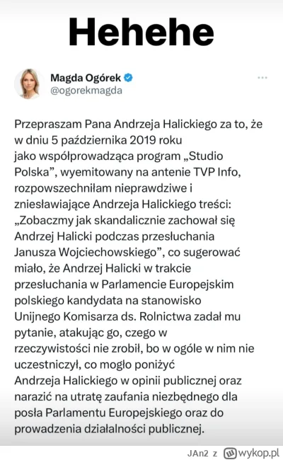 JAn2 - Skończyło się gadanie głupot, trzeba zacząć brać odpowiedzialność za słowa (⌐ ...