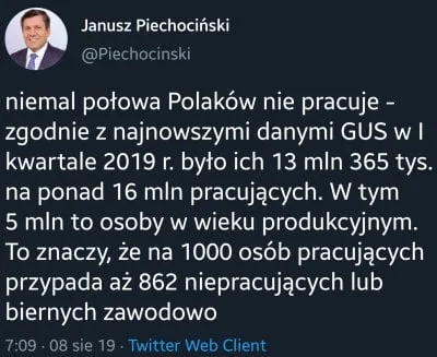 Ter-Tullian - >Duza część polaków na 800 zł musi sporo pracować.
@KonserwatywnyMocny:...