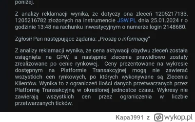 Kapa3991 - Dostałem odpowiedź od xtb po tym jak zrealizowało mi dwa zlecenia sell sto...