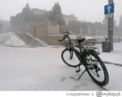 CrazyxDriver - #pogoda #snieg #krakow #rower