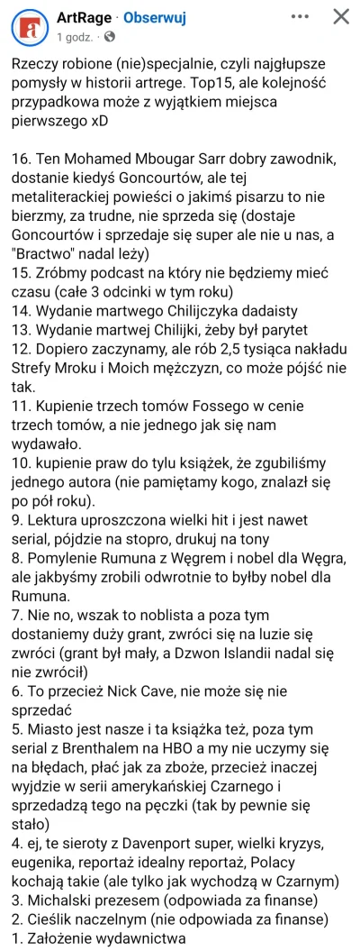 solejukowski - Z życia niszowego wydawnictwa

#ksiazki #artrage